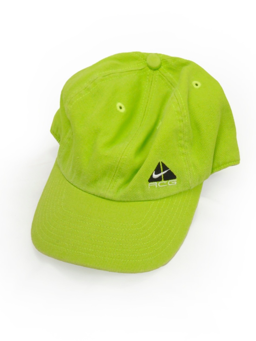 Vintage Nike ACG Hat Volt Neon Green All Condtions Gear Strapback Rare 90s Y2K